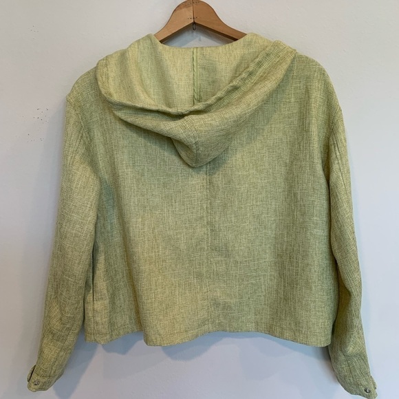 Avec Les Filles Lightweight Hooded Jacket Size Large Light Green Anthropologie - Picture 2 of 8